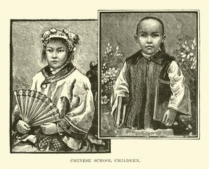 Chińskie dzieci w wieku szkolnym autorstwa English School