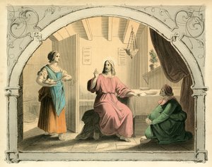 Chrystus, Marta i Maria autorstwa English School