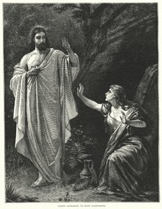 Chrystus ukazujący się Marii Magdalenie (rycina) autorstwa English School