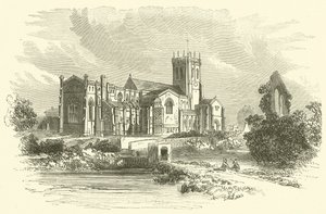 Opactwo Christchurch (grawerowanie) autorstwa English School