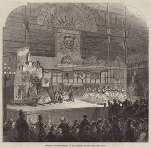 Świąteczne rozrywki w Crystal Palace (grawerowanie) autorstwa English School