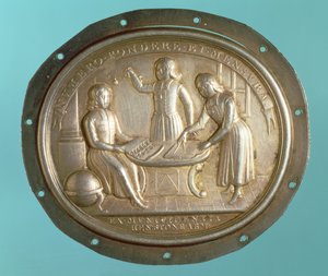 Odznaka szkolna Szpitala Chrystusa (metalowa) autorstwa English School