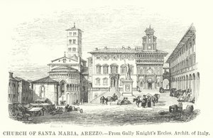 Kościół Santa Maria, Arezzo (rycina) autorstwa English School