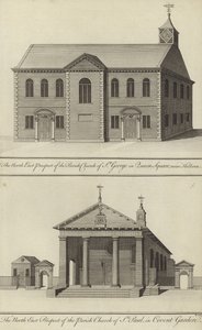 Kościół św. Jerzego, Queen Square, w pobliżu Holborn i kościół św. Pawła, Covent Garden autorstwa English School