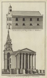 Kościół St Marylebone w Middlesex i Kościół St George w Bloomsbury w Londynie