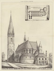 Kościół Wniebowstąpienia, Lawendowe Wzgórze, SW (rycina) autorstwa English School