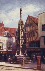 City Cross, Winchester (druk kolorowy) autorstwa English School