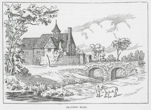 Clayton Hall (litografia) autorstwa English School