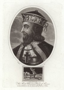 Clovis, pierwszy chrześcijański król Francji autorstwa English School