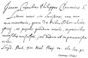 Cluverius (Filip) autorstwa English School