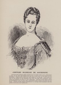 Fryzura księżnej de Bourgogne (rycina) autorstwa English School