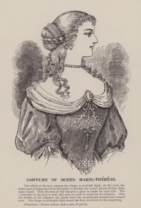 Fryzura królowej Marii Teresy (rycina) autorstwa English School