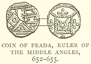 Moneta Peady, Władca Kątów Środkowych, 652-655 autorstwa English School