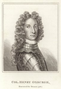 Pułkownik Henry Oxburgh, stracony za zdradę, 1716 autorstwa English School