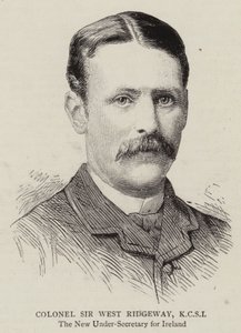 Pułkownik Sir West Ridgeway, KCSI (Grawerowanie) autorstwa English School