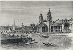 Światowa Wystawa Kolumbijska lub Światowa Wystawa Kolumbijska, Wystawa w Chicago 1893: hala maszyn – Grawer 1893 z „”Grafika”” – Wystawa Światowa 1893 autorstwa English School