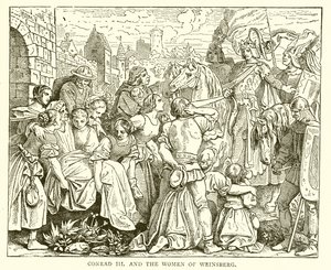 Konrad III i kobiety z Weinsbergu autorstwa English School
