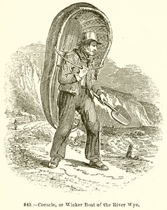 Coracle, czyli wiklinowa łódź rzeki Wye autorstwa English School