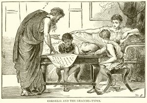 Kornelia i Gracchi — Typy autorstwa English School