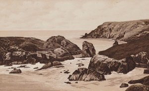 Kornwalia: Kynance Cove, Penzance (lito) autorstwa English School
