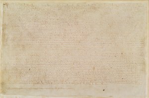 Bawełna Augusta II 106 Magna Carta autorstwa English School