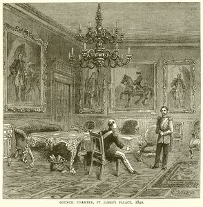 Sala Rady, Pałac św. Jakuba, 1840 autorstwa English School