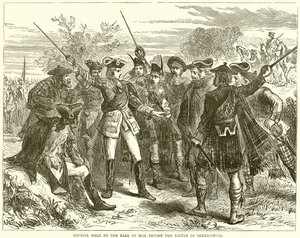 Rada sprawowana przez hrabiego Mar przed bitwą pod Sheriffmuir autorstwa English School
