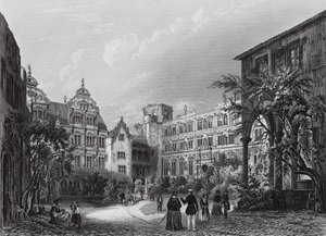 Dziedziniec sądu w Heidelbergu (rycina) autorstwa English School