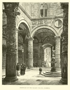 Dziedziniec Palazzo Vecchio, Florencja autorstwa English School