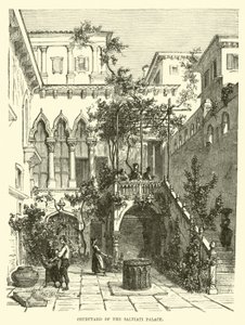 Dziedziniec Pałacu Salviati autorstwa English School