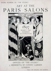 Okładka do sztuki na Salonach Paryskich, dodatkowy numer magazynu The Studio, 1897 (litografia i typografia) autorstwa English School