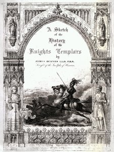 Okładka Szkicu historii templariuszy autorstwa Jamesa Burnesa autorstwa English School