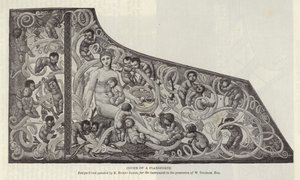 Okładka pianoforte zaprojektowana i namalowana przez Edwarda Burne-Jones autorstwa English School