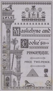 Okładka programu The Egyptian Hall autorstwa English School