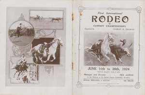 Okładka programu pierwszego międzynarodowego Rodeo autorstwa English School