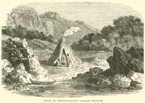 Creek w Nowej Funlandii, indyjski Wigwam autorstwa English School
