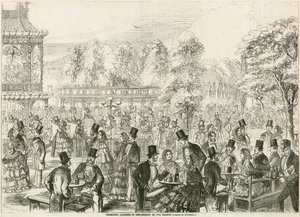 Cremorne Gardens, Londyn, w szczycie sezonu autorstwa English School