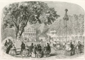 Cremorne Gardens, Londyn, taniec majowy autorstwa English School