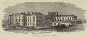 Crichton Royal Institution, Dumfries (grawerowanie) autorstwa English School