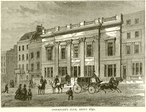 Klub Crockfords, około 1840 autorstwa English School