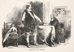 Cromwell i Milton autorstwa English School