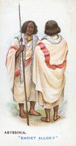 Zwyczajowe powitanie w Abisynii, 1907 autorstwa English School
