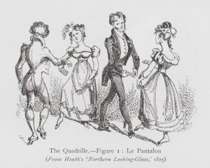 Taniec: Kadryla, rysunek 1, Le Pantalon (lito) autorstwa English School