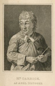 David Garrick, aktor, jako Abel Drugger autorstwa English School