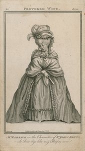 David Garrick w postaci Sir Johna Brute autorstwa English School
