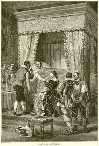 Śmierć Henryka II autorstwa English School