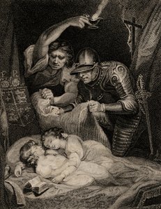 Śmierć króla Edwarda V (1470-83) i jego brata Ryszarda (1472-83) księcia Yorku autorstwa English School