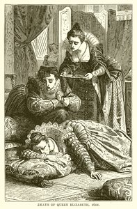 Śmierć królowej Elżbiety, 1601 autorstwa English School