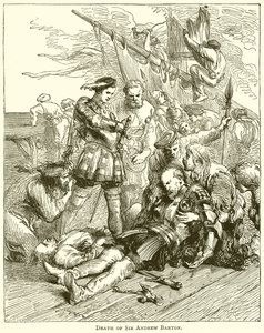 Śmierć Sir Andrew Bartona autorstwa English School