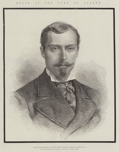 Śmierć księcia Albany, Jego Królewska Wysokość zmarłego księcia Leopolda, księcia Albany, KG (rycina) autorstwa English School